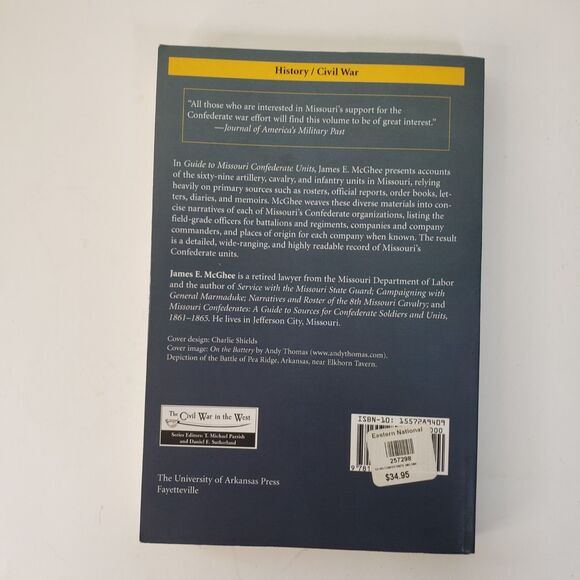 Guide to Missouri Confederate Units 1861-1865 PB 1st Edition Civil War McGhee - Picture 2 of 8